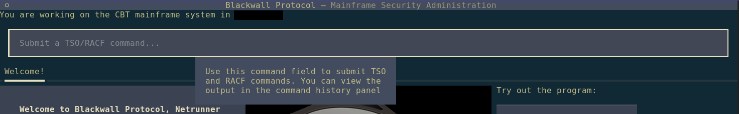 Screenshot of command line